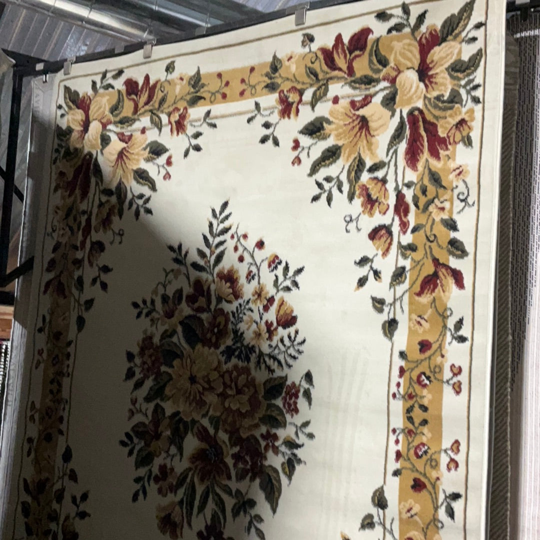 Gossard Floral Ivory Area Rug Rug Size: Rectangle 5'2" x 7'2"