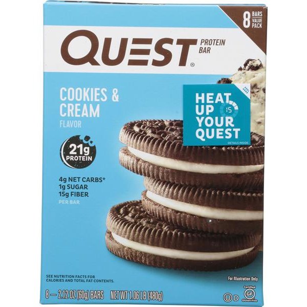 Quest Protein Bar, Cookies & Cream Flavor, Value Pack