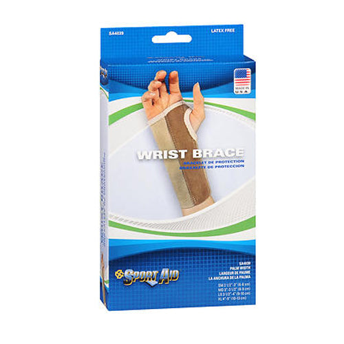Sport Aid, Sportaid Wrist Brace Palm Stay, Beige Right Medium 1 each