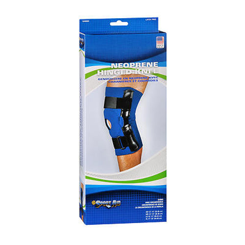 Sport Aid, Sportaid Knee Brace Hinged Open Patella Neoprene, Blue Small 1 each