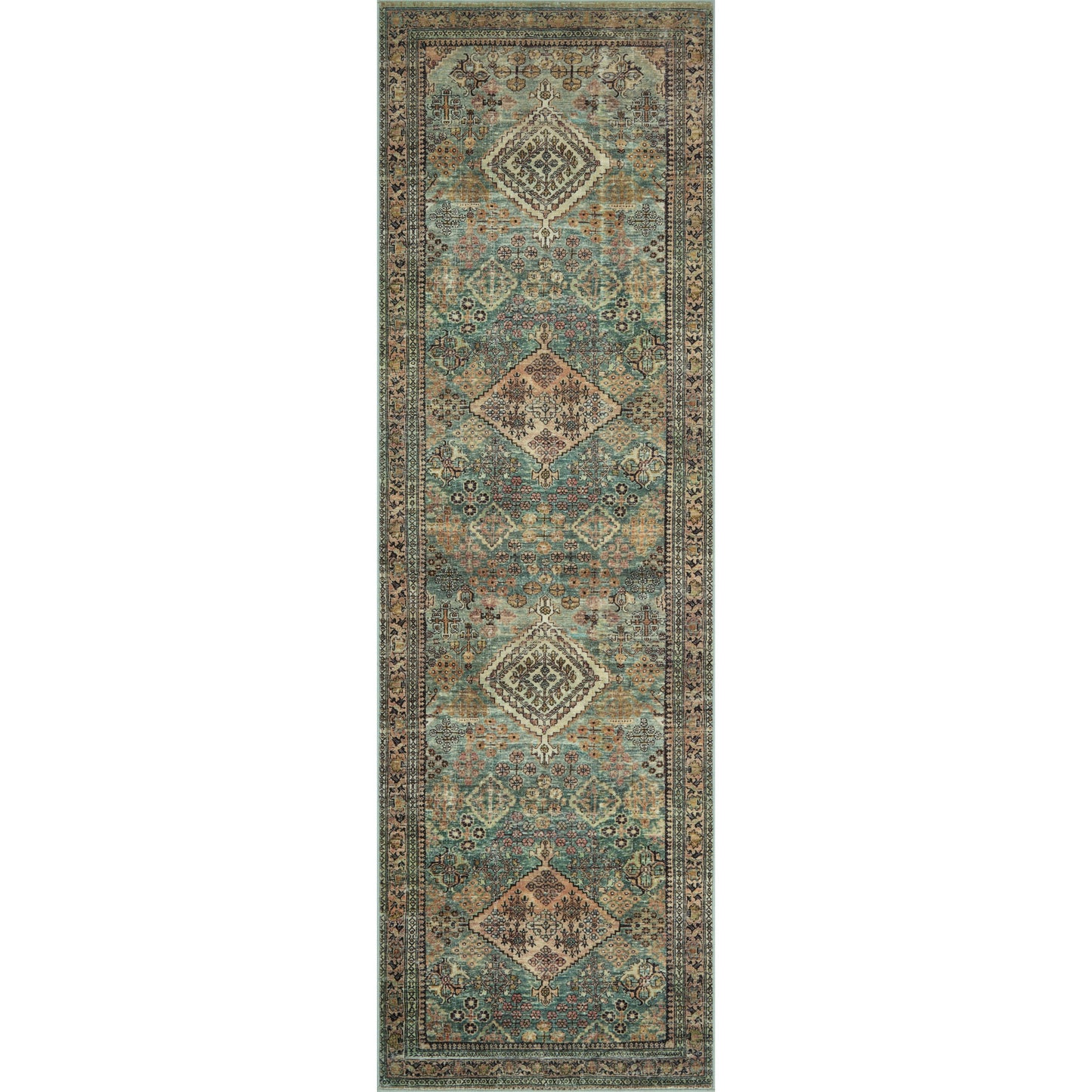 Sinclair Turquoise / Multi Rug | Magnolia Home by Joanna Gaines x Loloi