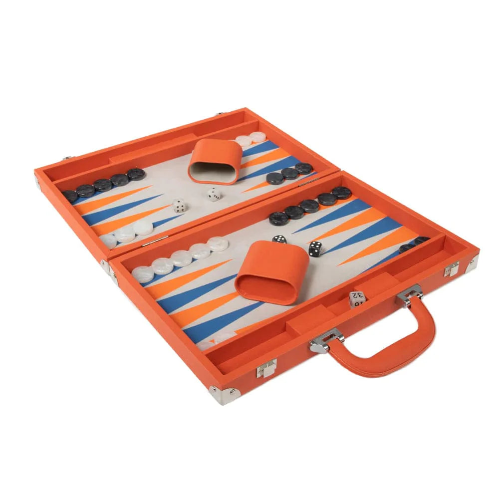 Ellen Backgammon Set in Orange