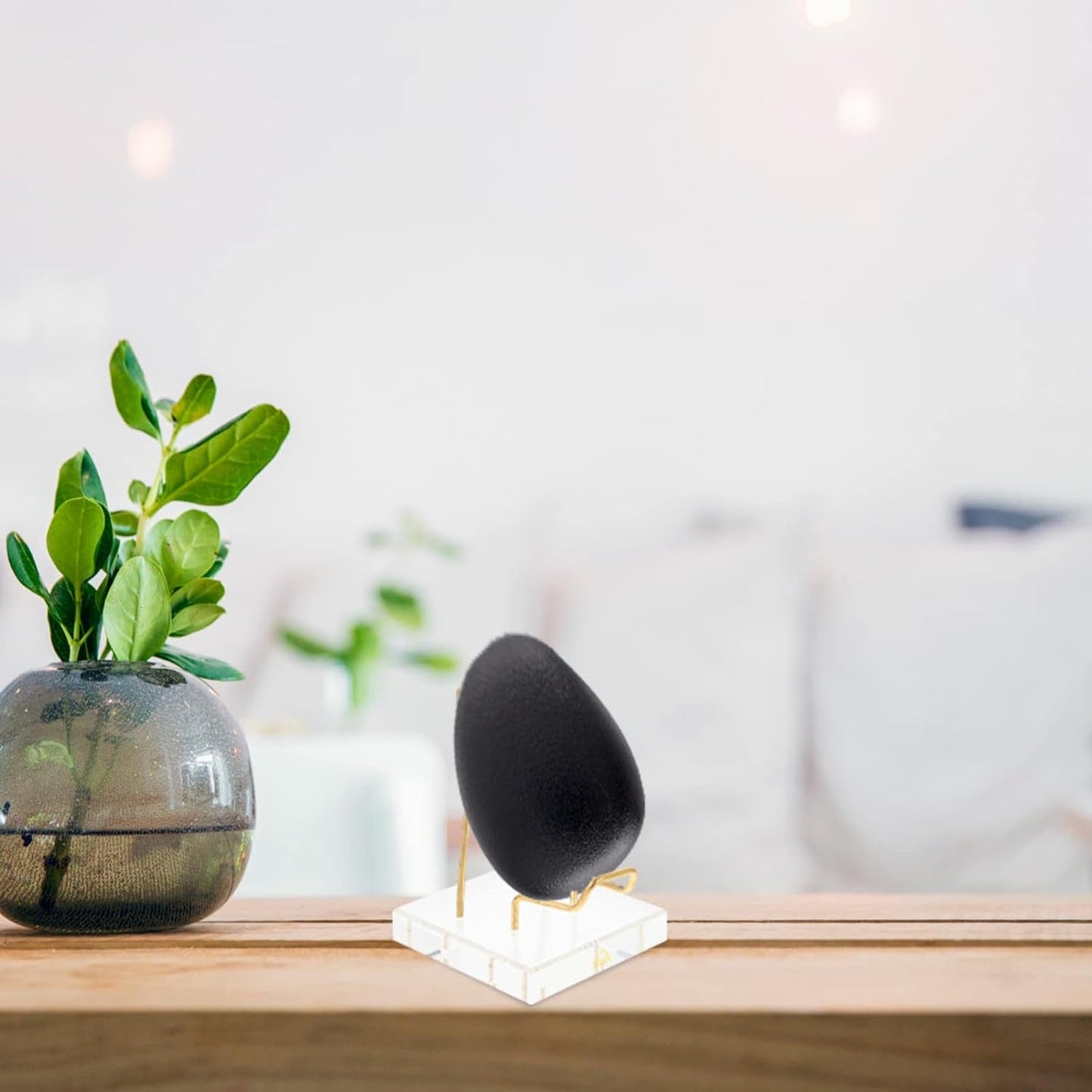 Home Decor Acrylic Crystal Display Base Rack: Mineral Display Stand Agate Rock Arm Display Stand Easel with Base Ornament Display Rack 6X6X8. 5Cm Home Decoration