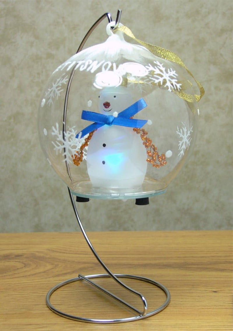 BANBERRY DESIGNS Metal Ornament Stand Smooth Silver Chrome - 9 Inch High - Set of 12