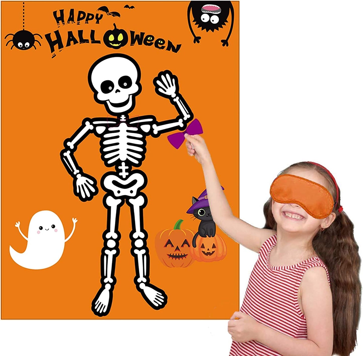 Happy Storm Thanksgiving Party Games Pin the Hat on the Turkey Fall Festival Birthday Party Supplies Favors for Kids Thanksgiving Pin Game with 24 Hat Reusable Stickers Party Activities Home & Garden > Decor > Seasonal & Holiday Decorations Happy Storm Mr.Bones