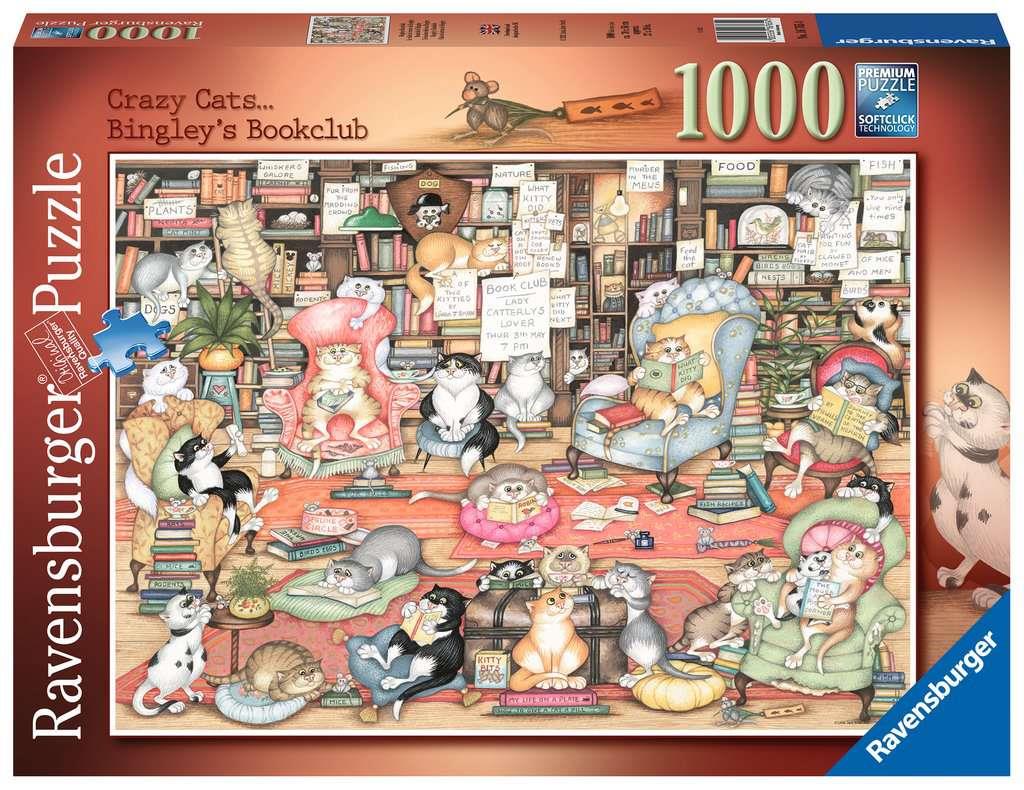 Ravensburger 16765 Crazy Cats Bingley's Bookclub 1000 Piece Jigsaw Puzzle