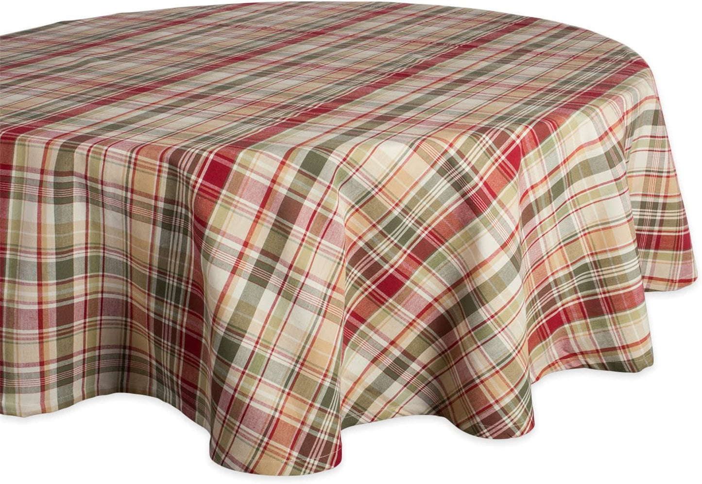 DII Give Thanks Plaid Fall Table Decor, Autumn & Thanksgiving Tabletop Linens, 60X104 Rectangle Tablecloth Home & Garden > Decor > Seasonal & Holiday Decorations DII 70" Round Tablecloth
