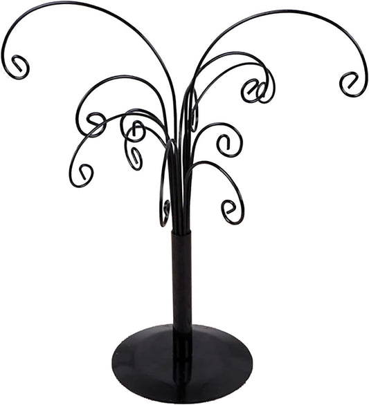 HYLOOD Ornament Tree Display Stand, Wire Ornament Stand Metal Display Tree Ornament Stand Decorative Black Metal Tabletop Display Stand for Ornaments Small Craft Items
