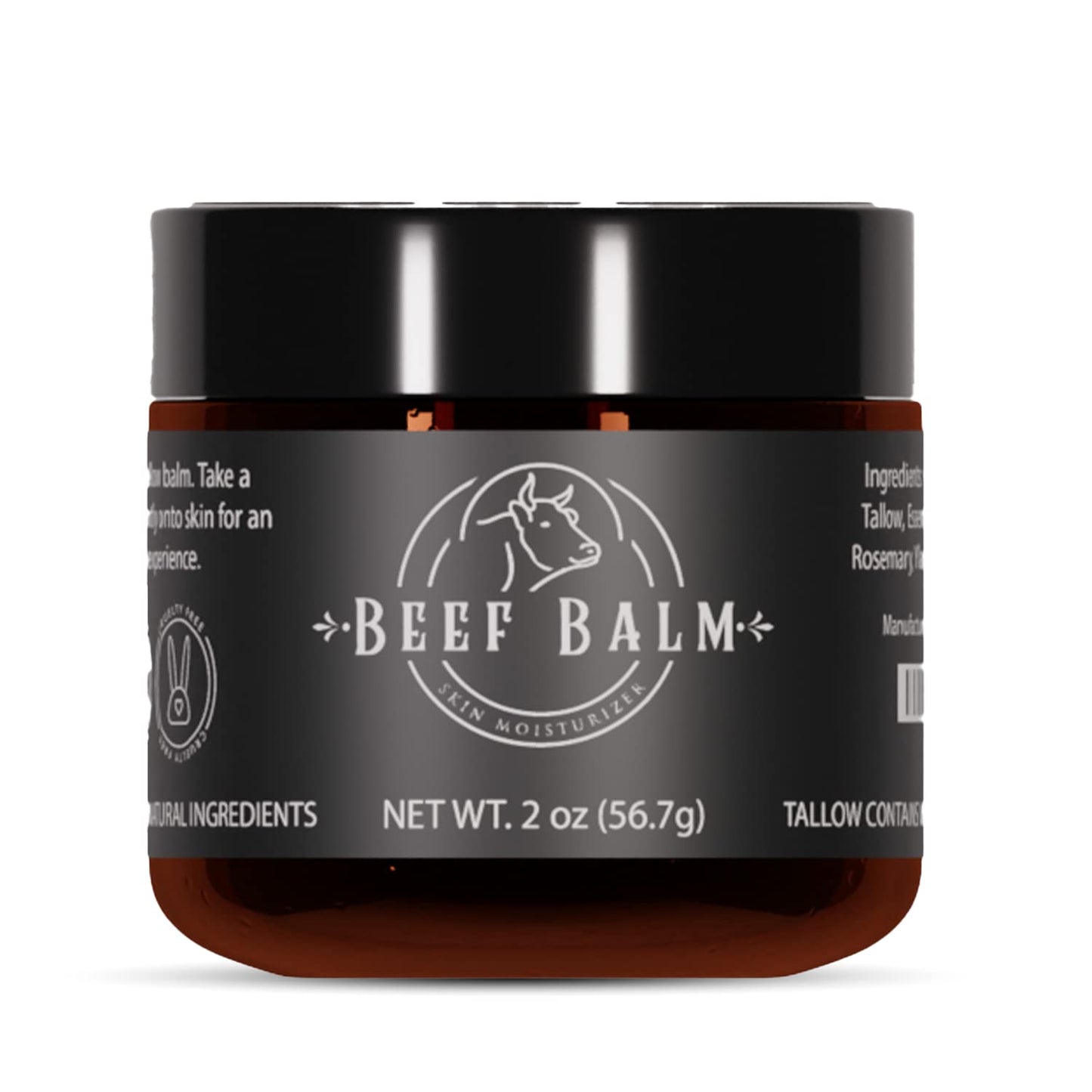 Beef Tallow Balm - Beef Tallow For Skin Care, Tallow Moisturizer, Face Cream, Lotion & Cream (Vanilla, Grass-Fed Tallow)