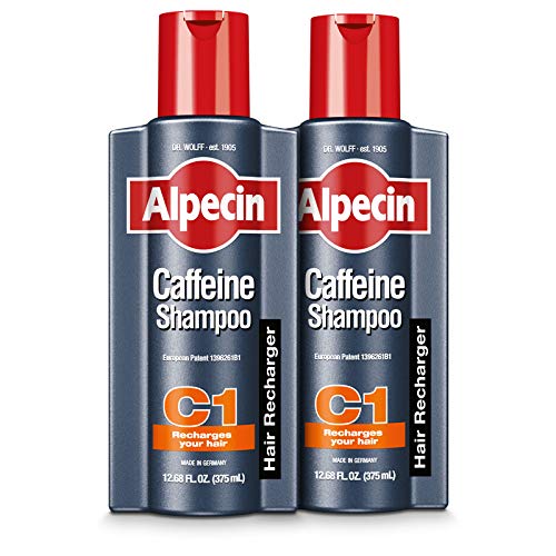 Alpecin C1 Caffeine Shampoo 12.68 fl oz (Pack of 2), Promote Natural Hair Growth and Thickness, Energizes Hair and Scalp, Leaves Hair Feeling Stronger
