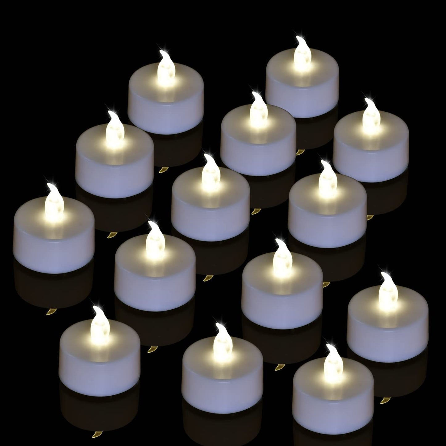 Brigle Tea Lights, Flameless LED Candles Flickering Warm Yellow 200 Hours Battery-Powered Tea Light Candle Ideal for Party, Wedding, Birthday, Gifts and Home Decoration (24 Pack Warm Yellow) Home & Garden > Decor > Seasonal & Holiday Decorations Brigle 24 Pack Warm White