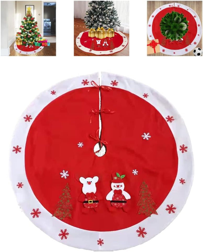 Stylish Christmas Fur Tree Skirt! Christmas Tree Skirt, Small (30") Snowy White Faux Fur Xmas Plush Tree Skirt, Winter Large Christmas Tree Mat, Holiday Party Christmas Tree Decorations Home & Garden > Decor > Seasonal & Holiday Decorations BBA SUNRISE Red And White