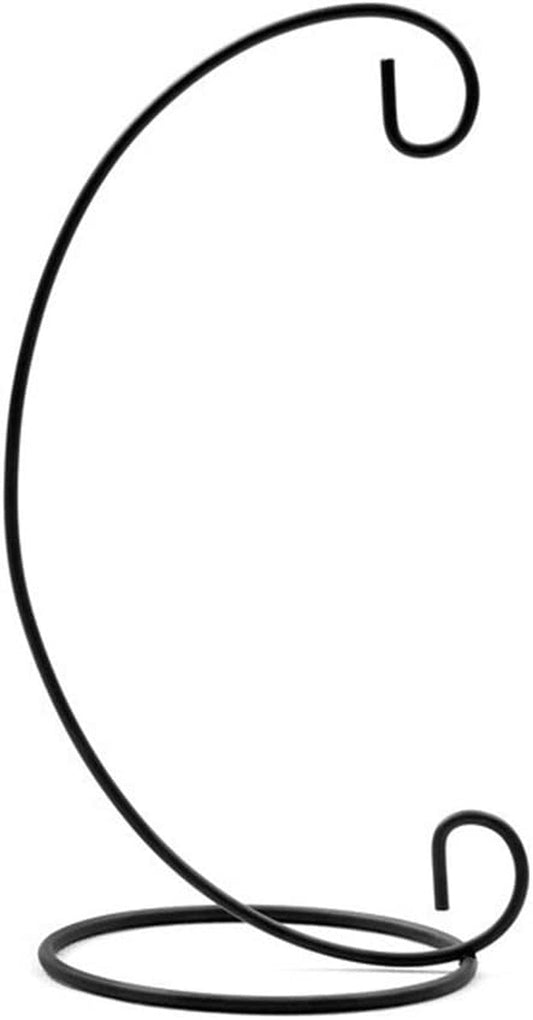 VORCOOL Spiral Ornament Display Stand Iron Hanging Stand Rack Holder for Hanging Glass Globe Air Plant Terrarium Witch Ball Christmas Ornament and Home Wedding Decoration (Black)