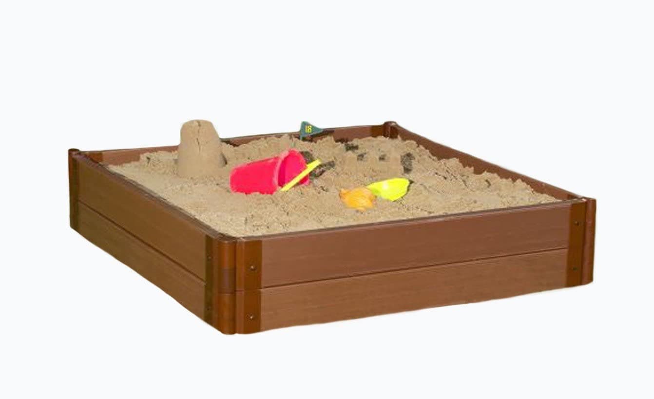 Frame It All Composite Square Sandbox Kit - 4ft. x 4ft. x 11in - Senior.com Sandboxes