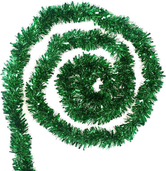 Pink Tinsel Garland for Christmas Tree Decorations Wedding Birthday Party Supplies 17 Feet Home & Garden > Decor > Seasonal & Holiday Decorations CCINEE Light Green