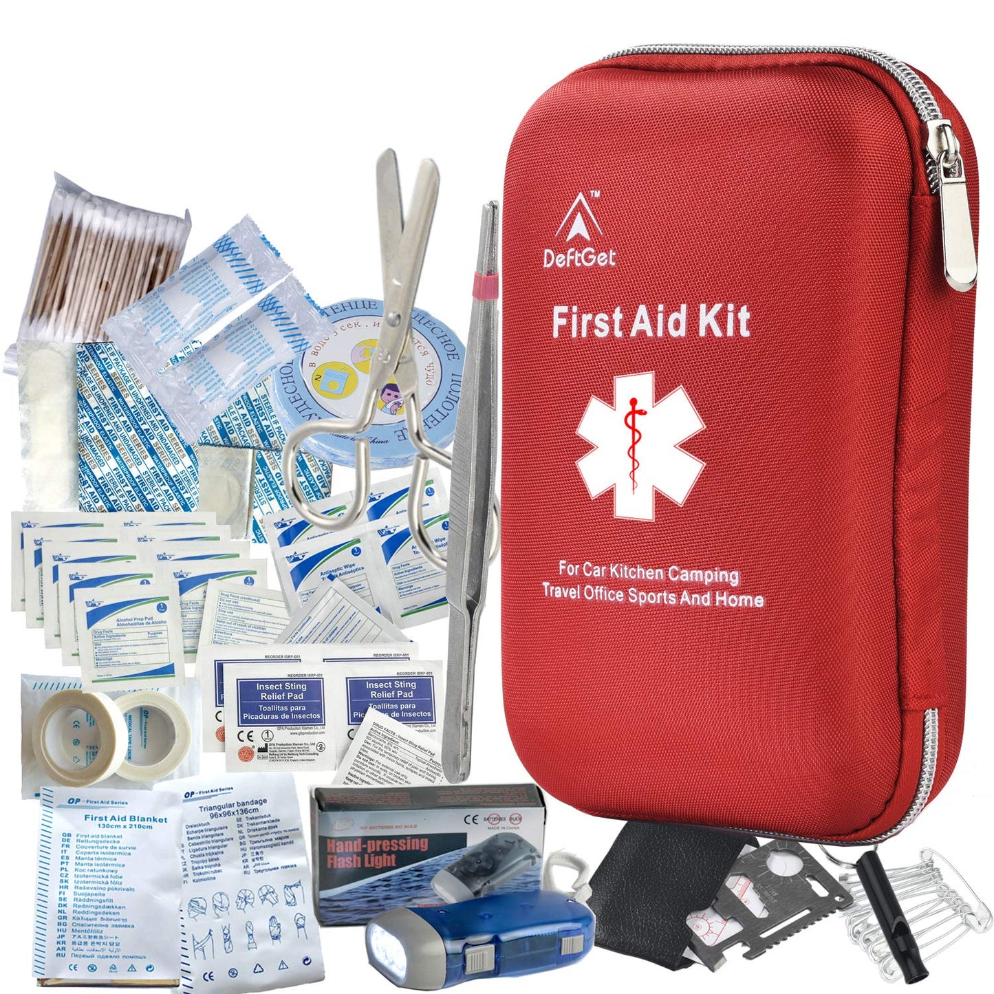 First Aid Kit Waterproof Medical Emergency Equipment Survival Kits for Car Kitchen Camping Travel Office Sports Home