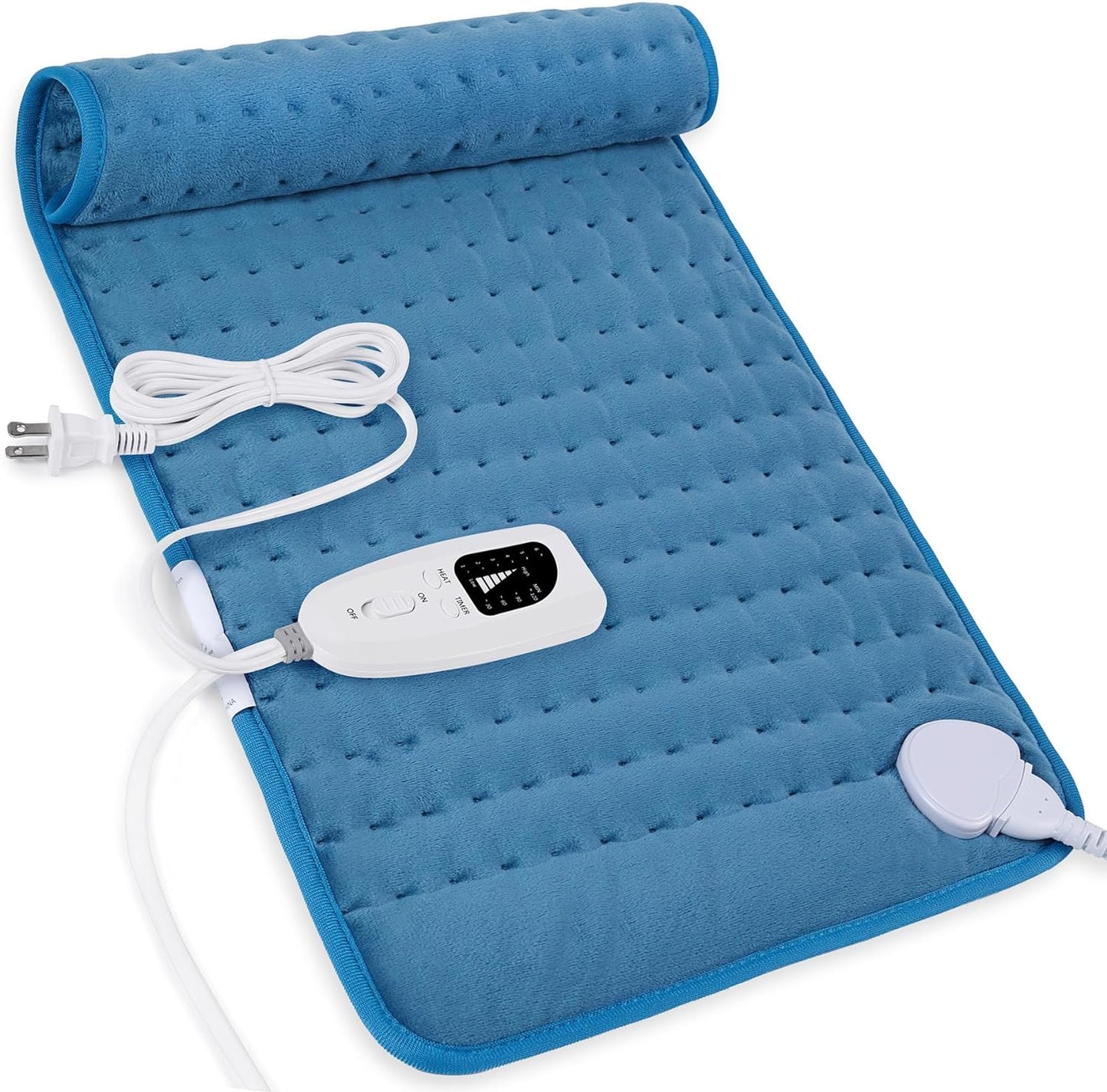 Heating Pad-Electric Heating Pads for Back,Neck,Abdomen,Moist Heated Pad for Shoulder,Knee,Hot Pad for Pain Relieve,Dry&Moist Heat & Auto Shut Off(Blue, 12''×24'')