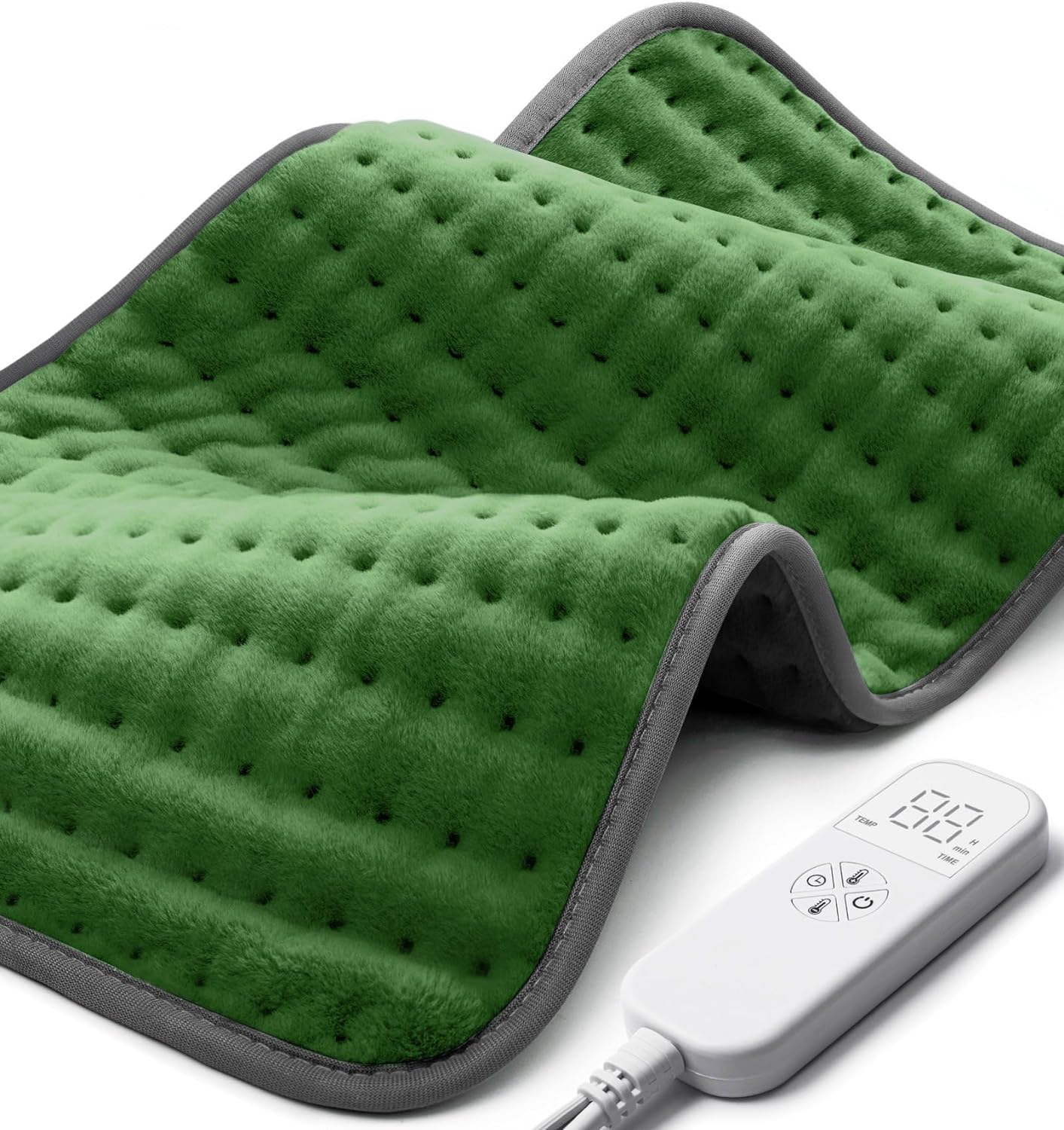 Heating Pad for Back, Neck and Shoulder Pain Relief, Electric Heat Pads for Cramps with 6 Heat Settings, Auto Shut-Off, Moist Dry Heat Options, Machine Washable, 12" x 24", Gifts for Women Men