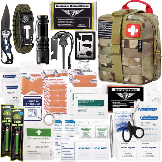 Outdoor Survival First Aid Kit - Essential Emergency Supplies for Camping, Hiking, and Adventures