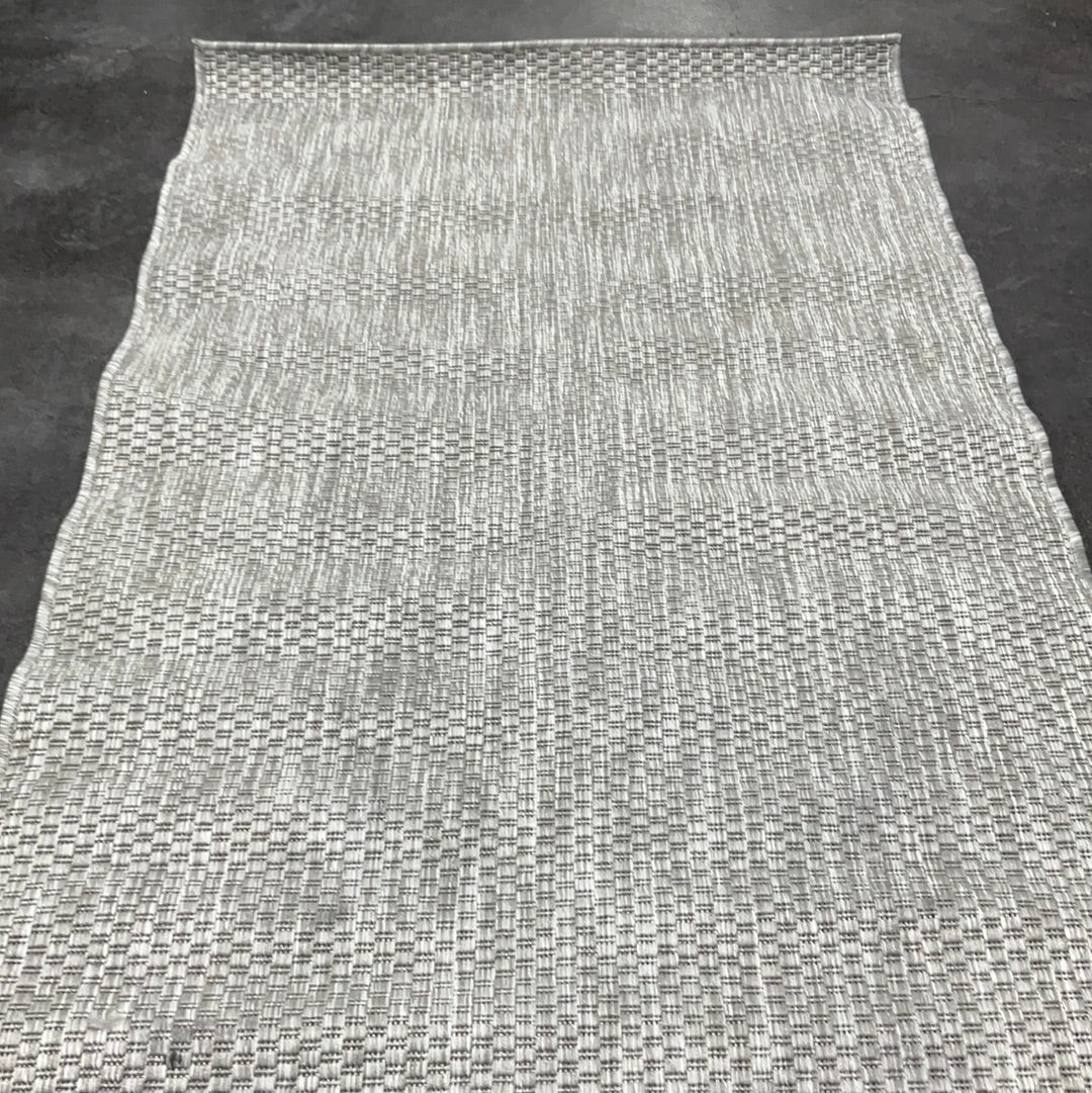 Provo Geometric Machine Woven Polypropylene Indoor / Outdoor Area Rug in Anthracite Rug Size: Rectangle 2' x 3'3"