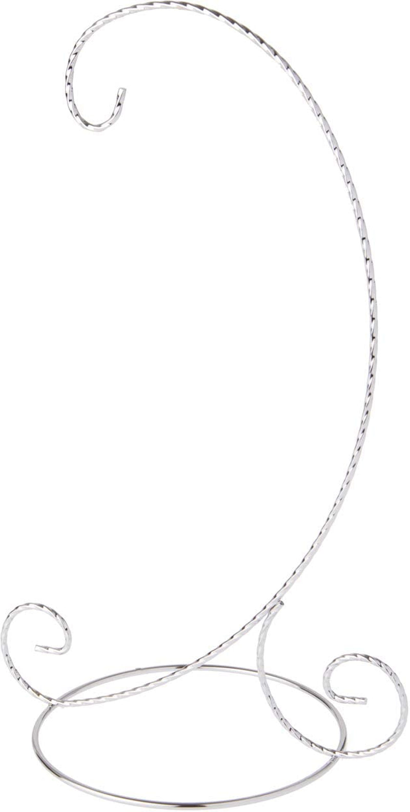 Bard'S Twisted Silver-Toned Ornament Stand, Large, 12.25" H X 5.5" W X 7.5" D