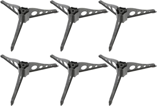 VOSAREA 6Pcs Christmas Tree Stand Plastic Artificial Xmas Tree Base Triabgle Tabletop Mini Tree Holders for Mini Xmas Tree (Black)