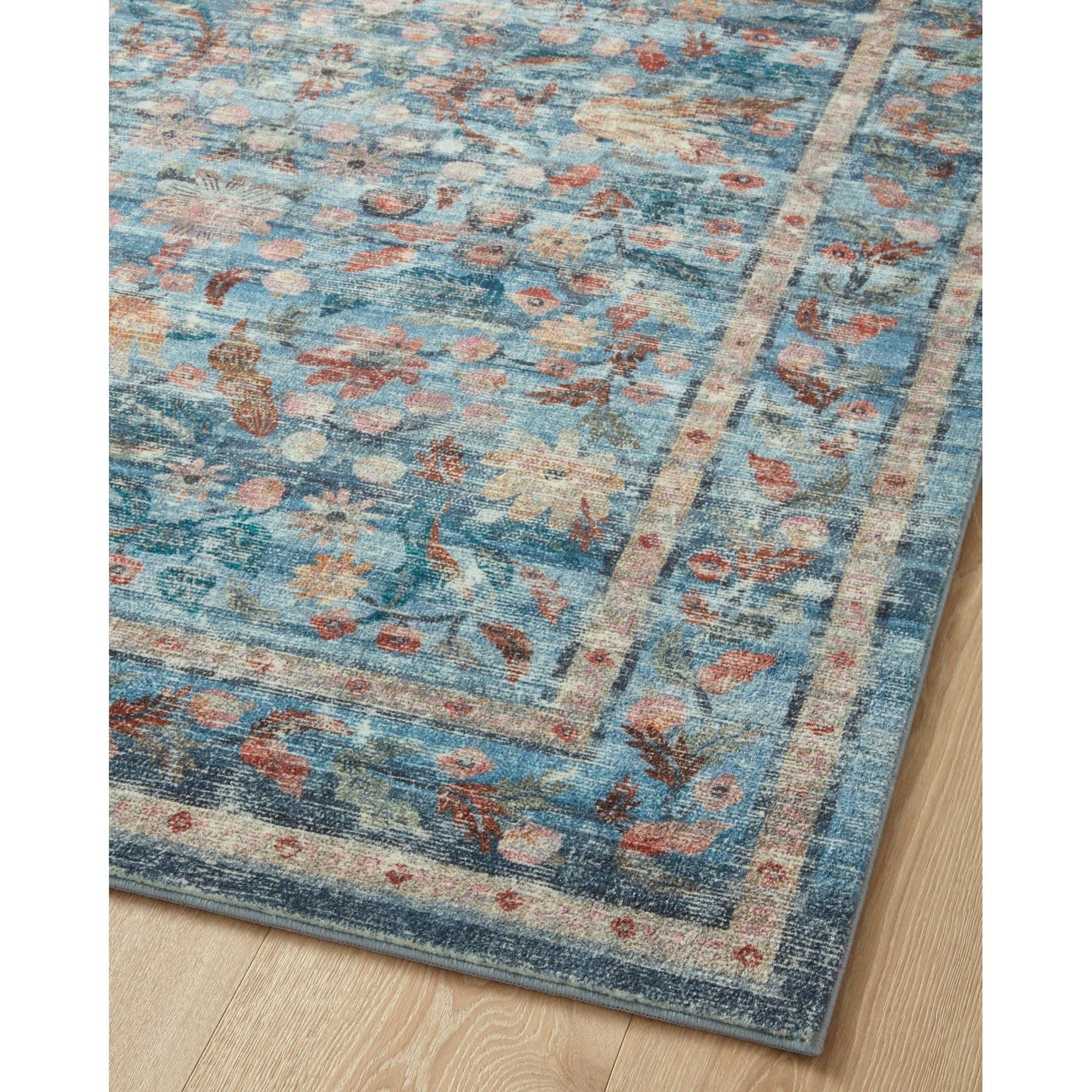 Courtyard Eve Blue Rug | Rifle Paper Co. x Loloi