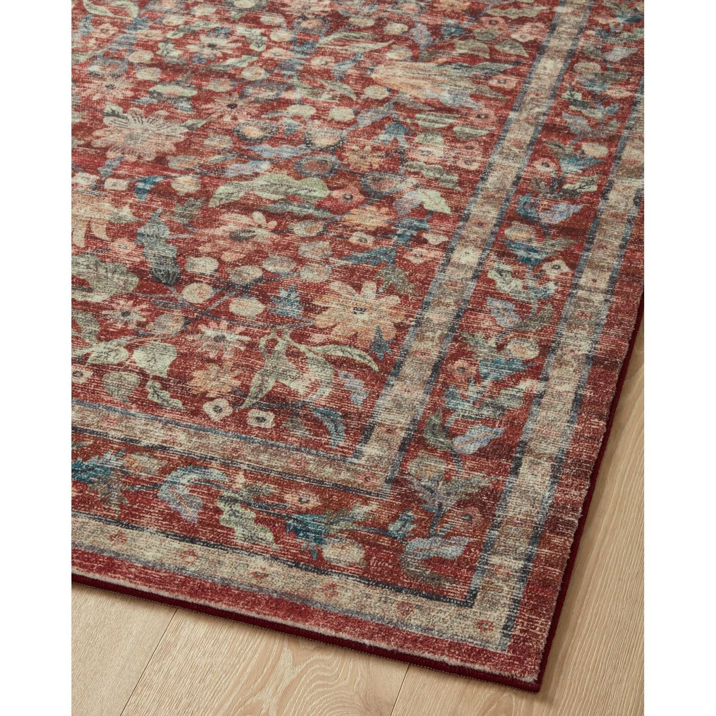 Courtyard Eve Crimson Rug | Rifle Paper Co. x Loloi