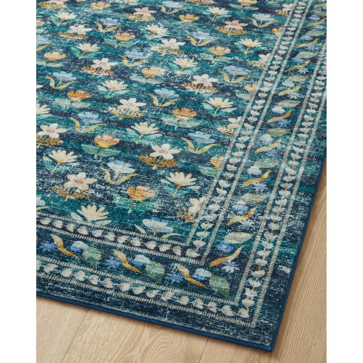 Courtyard Hadley Emerald Rug | Rifle Paper Co. x Loloi