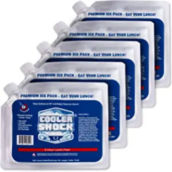 Cooler Shock Reusable Ice Packs - Cooler Ice Packs for Beach, Fishing, Camping Gear