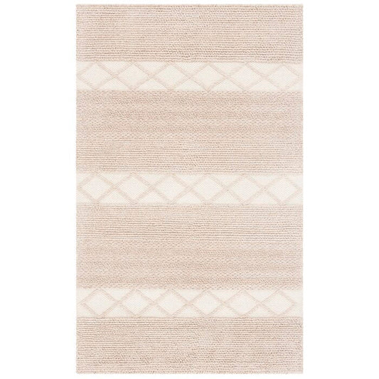 Williston Highlands Geometric Handmade Flatweave Wool/Cotton Beige Area Rug  Rectangle 2' x 3'