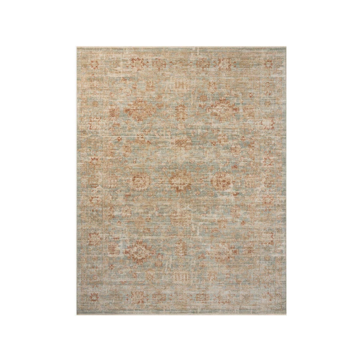 Heritage Aqua / Terracotta Rug