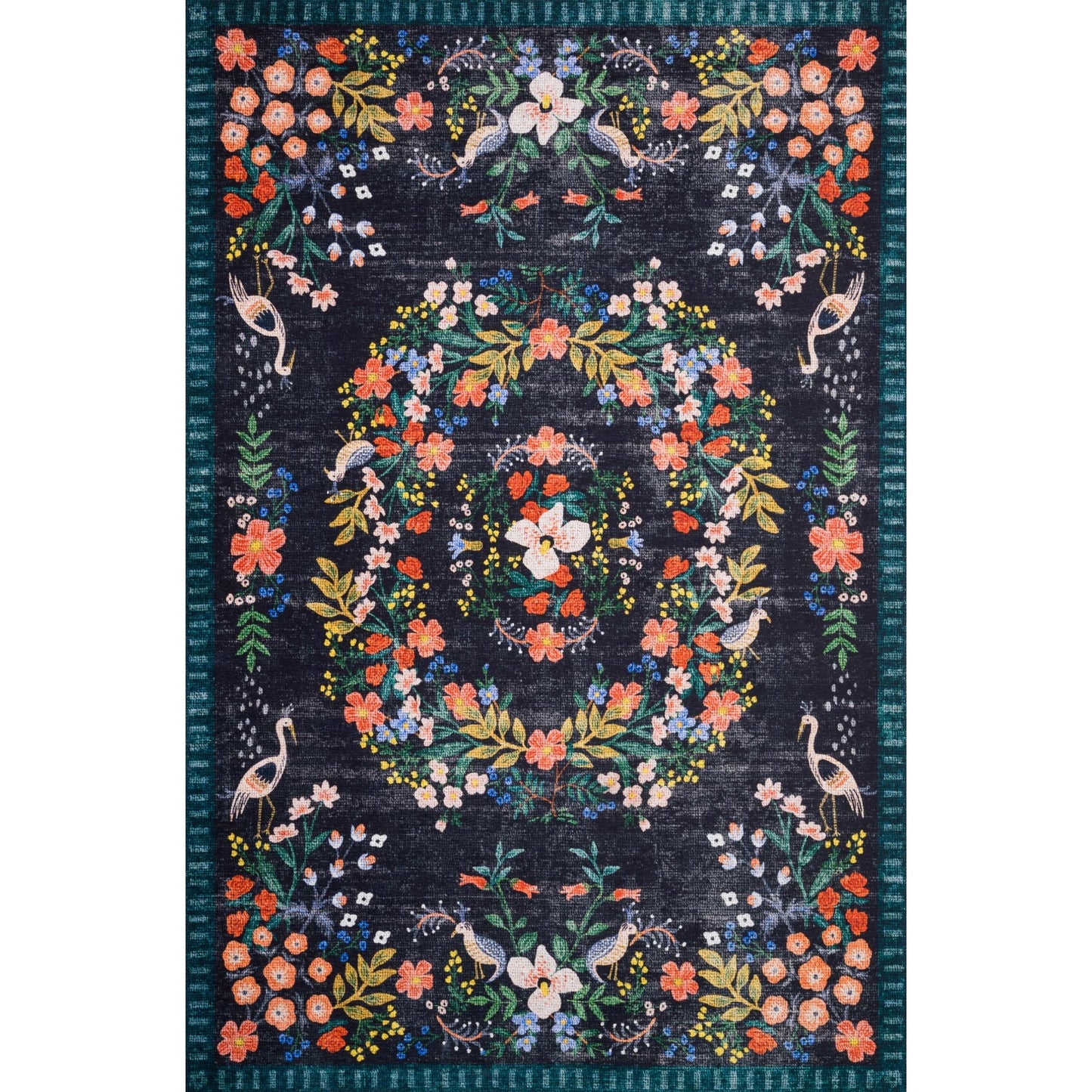 Palais Black / Multi Rug | Rifle Paper Co. x Loloi