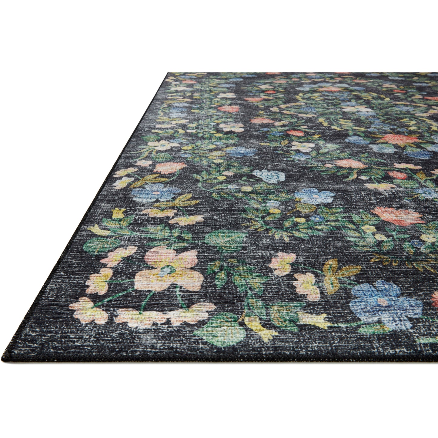 Palais Black Rug | Rifle Paper Co. x Loloi