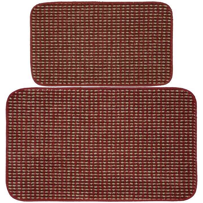 Perseus 2 Piece Kitchen Mat SetColor: Chili Red