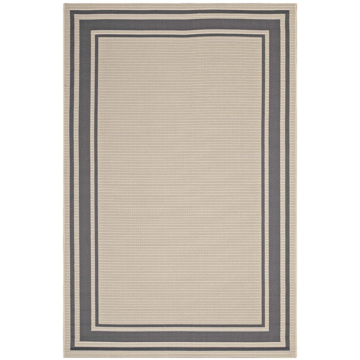 Rim Solid Border Indoor and Outdoor Area Rug - East Shore Modern Home Furnishings