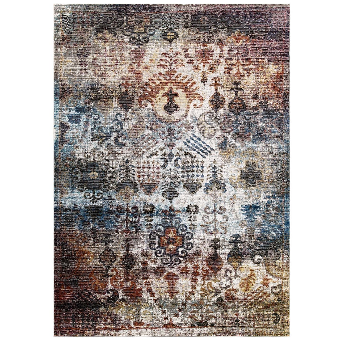 Success Tahira Transitional Distressed Vintage Floral Moroccan Trellis 4x6 Area Rug - East Shore Modern Home Furnishings
