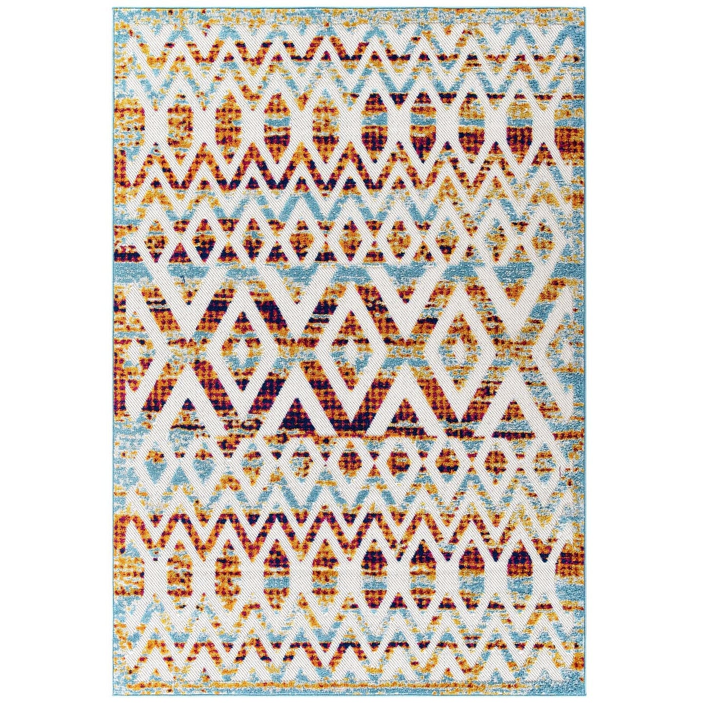 Reflect Tamako Diamond and Chevron Moroccan Trellis 5x8 Indoor / Outdoor Area Rug - East Shore Modern Home Furnishings