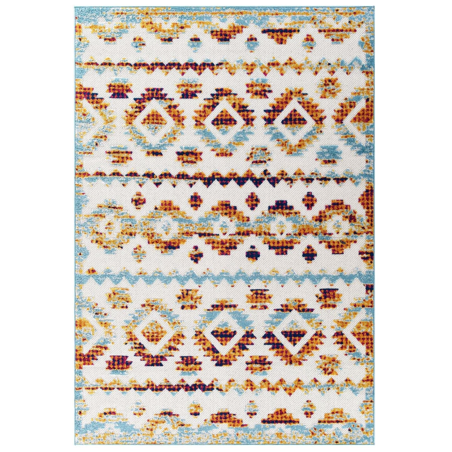 Reflect Takara Abstract Diamond Moroccan Trellis 5x8 Indoor and Outdoor Area Rug - East Shore Modern Home Furnishings