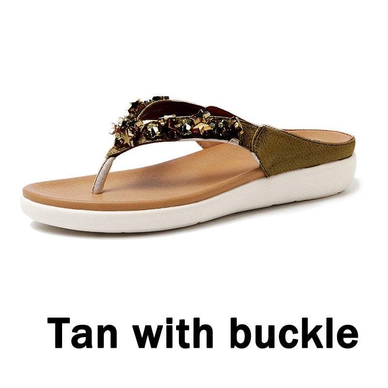 2023 Summer Style Women Sandals Fashion Leopard Flats Flip Flops