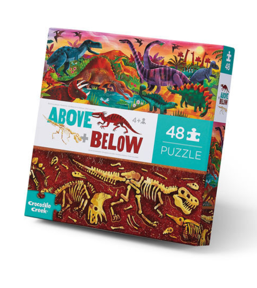 Crocodile Creek Above & Below Puzzle Dinosaur World - 48 Piece