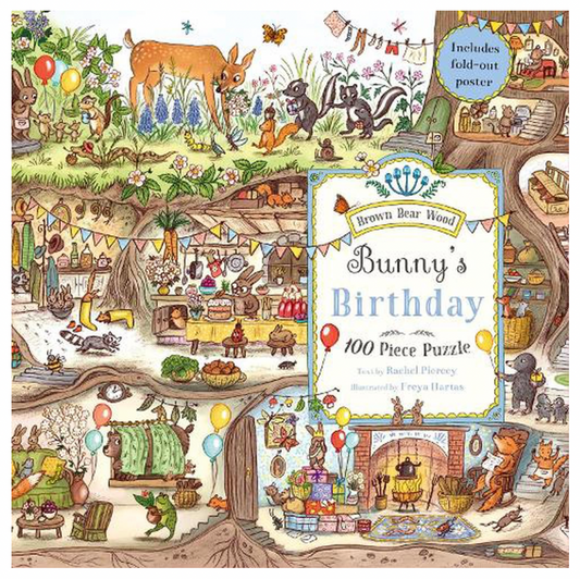 Old Brown Bear Wood Bunny's Birthday 100 piece puzzle