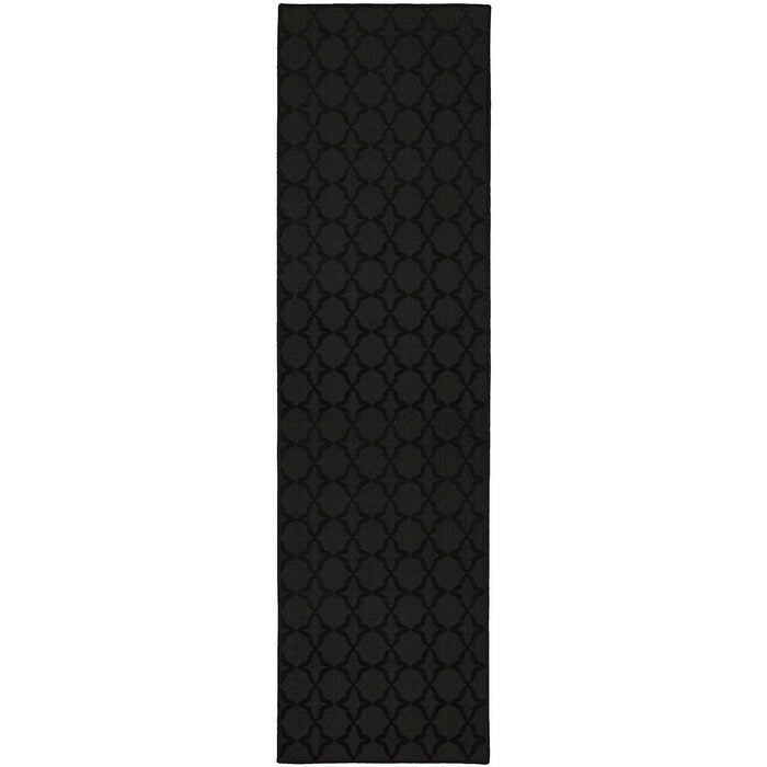 Southington Geometric Tufted Black Area Rug Runner 3' x 8'