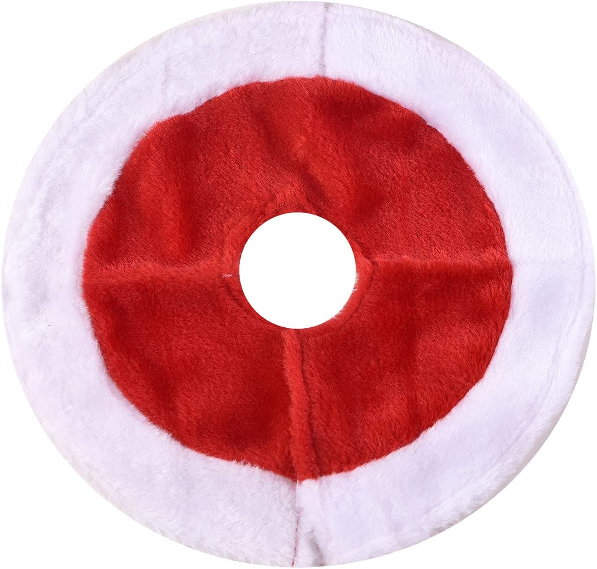 Christmas Tree Skirt, 11 Inch Mini White Snowflake Xmas Tree Skirt, Double Layer Faux Snowy Fur with Gold Sequins Skirts Used for Table Top, Birch Table Tree Lights, Christmas Party Home & Garden > Decor > Seasonal & Holiday Decorations xiongdichang Sq-H-28Cm 11 Inch