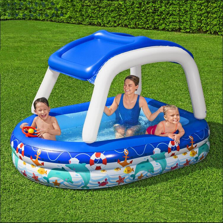 Boat Type Sunshade Pool - Perfect Pool Fun for Children