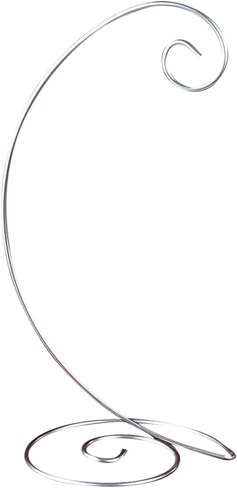 TRIPAR 13” Silver Spiral Bottom Ornament Display Stand for Home, Wedding Decoration, Holidays