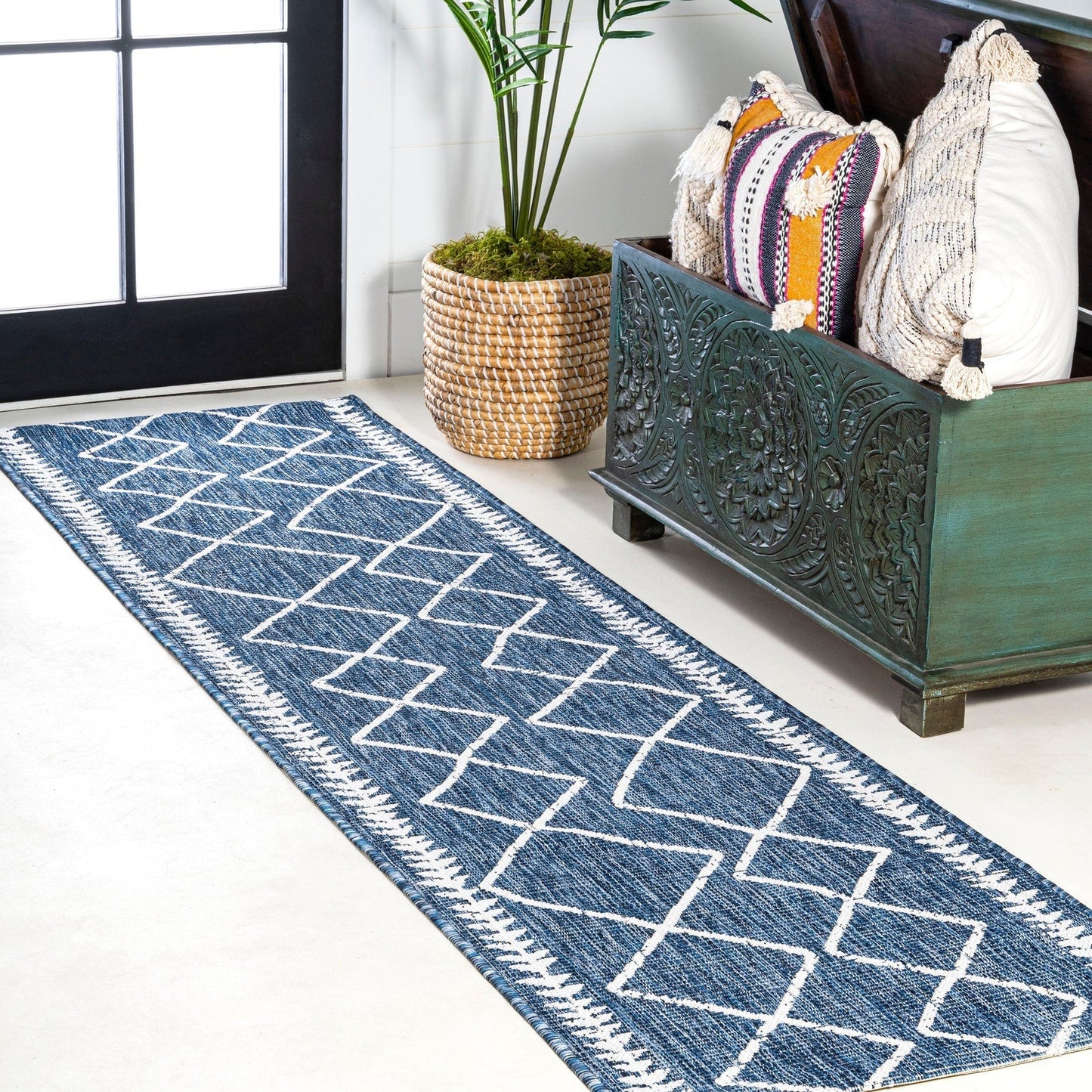 Derya Tribal Diamond Trellis Indoor/Outdoor Area Rug - Pier 1