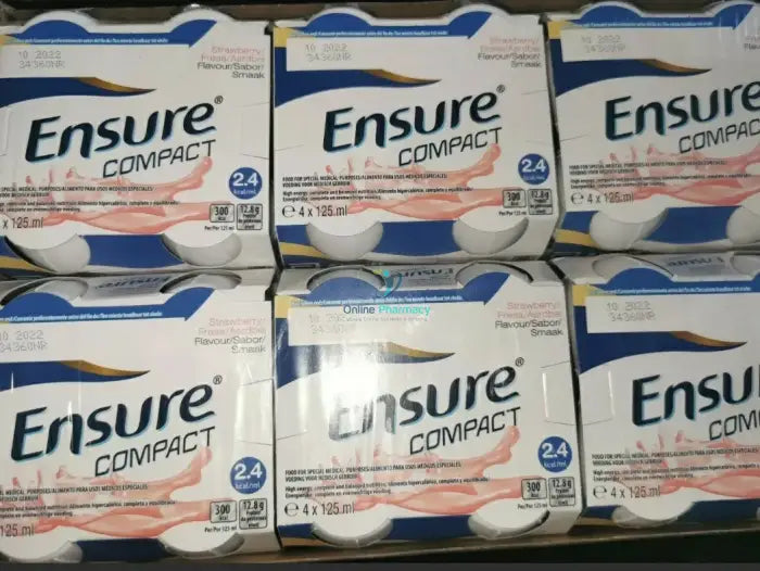 Ensure Compact Strawberry Nutritional Drinks - 24 x 125ml Case / 4 x 125ml