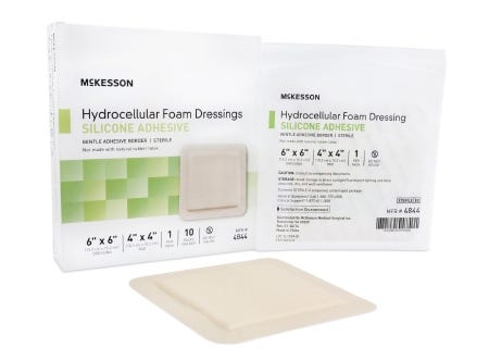 Mckesson 4844 Silicone Foam Dressing Box of 10