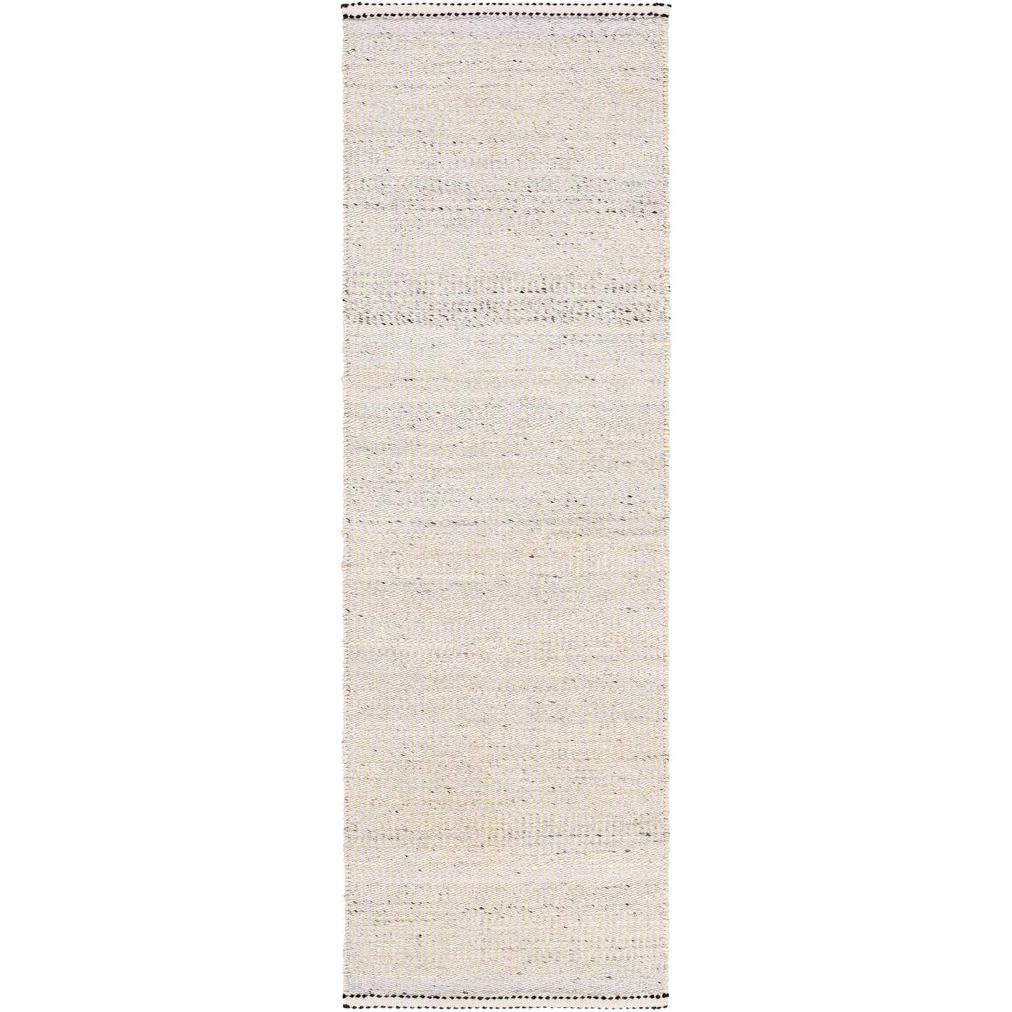 Organic Ticking Rug: Cream and Black